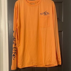 Salt Life Men's Orange Long Sleeve Shirt